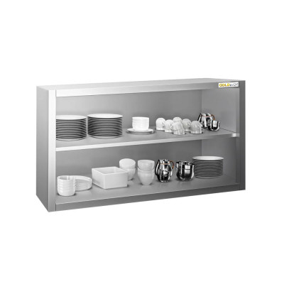 Placard mural inox 1200x400 mm - Hauteur 650 mm ouvert PREMIUM - GOLDINOX