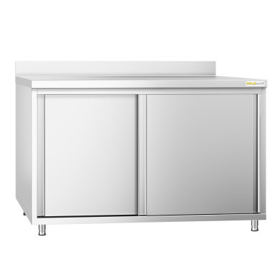 Meuble bas inox 1500 x 600 mm adossé PREMIUM / GOLDINOX