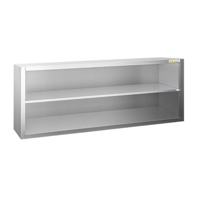 Placard mural inox 1800x400 mm - Hauteur 650 mm ouvert PREMIUM - GOLDINOX