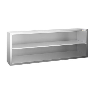 Placard mural inox 2000x400 mm - Hauteur 650 mm ouvert PREMIUM - GOLDINOX