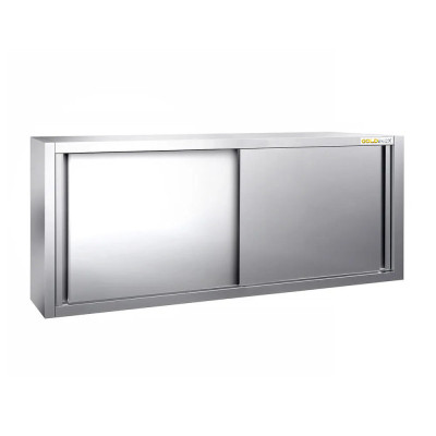 Placard mural inox 2000x400 mm - Hauteur 650 mm ouvert PREMIUM - GOLDINOX