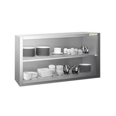 Placard mural inox 1000x400 mm - Hauteur 650 mm ouvert IDEAL - GOLDINOX