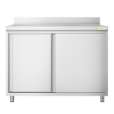 Meuble bas inox 1000 x 800 mm adossée / GOLDINOX