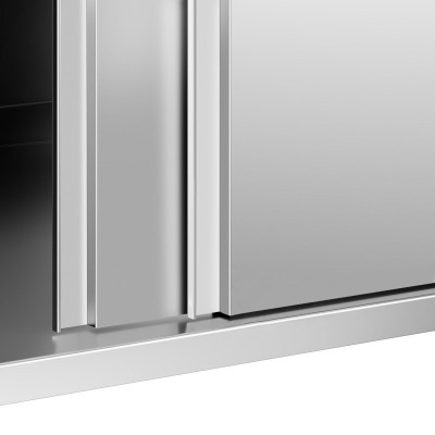 Meuble bas inox 2000 x 800 mm adossée / GOLDINOX
