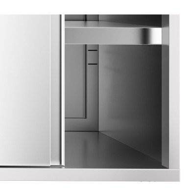 Meuble bas inox 1500 x 800 mm sur roulettes / GOLDINOX