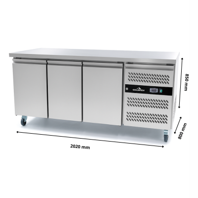 Table réfrigérée pâtissier Tropicalisée 3 portes PREMIUM / GOLDINOX