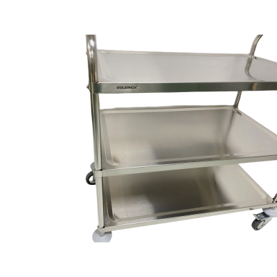 Chariot de service 860 x 530 mm - 3 niveaux PREMIUM / GOLDINOX