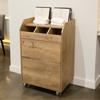 Desserte de service compacte professionnelle - chêne clair - GOLDINOX Desserte de service compacte professionnelle - chêne clair - GOLDINOX