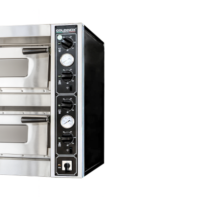 Four à pizza double électrique 4 + 4 x Ø34 cm (10 kW - 380V) PREMIUM / GOLDINOX Four à pizza double électrique 4 + 4 x Ø34 cm (10 kW - 380V) PREMIUM / GOLDINOX