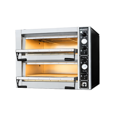 Four à pizza double électrique 4 + 4 x Ø34 cm (10 kW - 380V) PREMIUM / GOLDINOX Four à pizza double électrique 4 + 4 x Ø34 cm (10 kW - 380V) PREMIUM / GOLDINOX