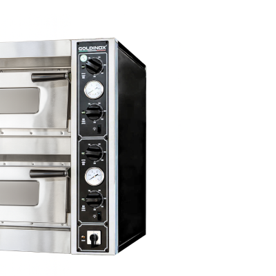 Four à pizza double électrique 6 + 6 x Ø34 cm LARGE (12 kW - 380V) PREMIUM / GOLDINOX Four à pizza double électrique 6 + 6 x Ø34 cm LARGE (12 kW - 380V) PREMIUM / GOLDINOX