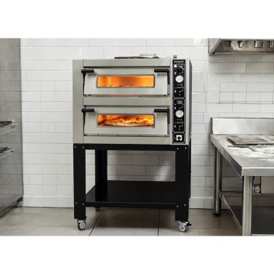 Four à pizza double électrique 4 + 4 x Ø34 cm (10 kW - 380V) PREMIUM / GOLDINOX Four à pizza double électrique 4 + 4 x Ø34 cm (10 kW - 380V) PREMIUM / GOLDINOX