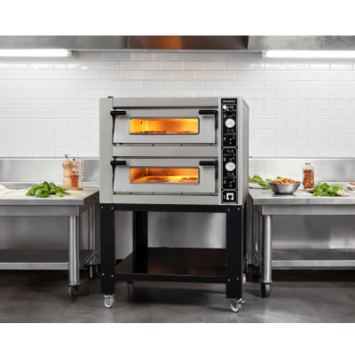 Four à pizza double électrique 4 + 4 x Ø34 cm (10 kW - 380V) PREMIUM / GOLDINOX Four à pizza double électrique 4 + 4 x Ø34 cm (10 kW - 380V) PREMIUM / GOLDINOX
