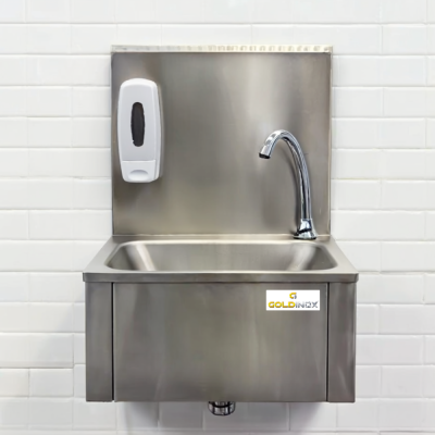 Lave-mains à commande fémorale + Distributeur de savon / GOLDINOX Lave-mains à commande fémorale + Distributeur de savon / GOLDINOX