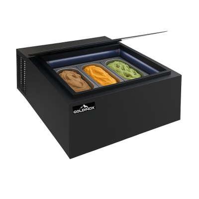 Vitrine à glace noire à poser 3 x 5 litres PREMIUM / GOLDINOX Vitrine à glace noire à poser 3 x 5 litres PREMIUM / GOLDINOX
