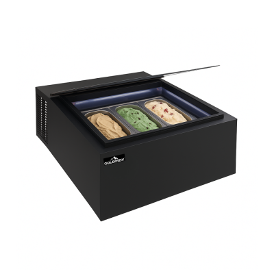 Vitrine à glace noire à poser 3 x 5 litres PREMIUM / GOLDINOX Vitrine à glace noire à poser 3 x 5 litres PREMIUM / GOLDINOX