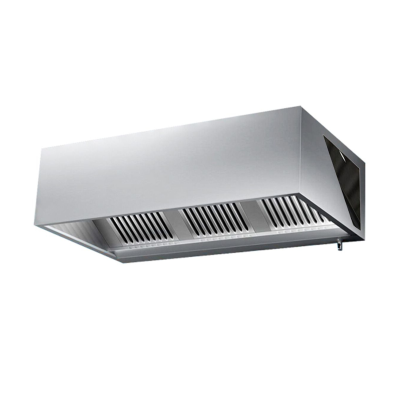 Hotte caisson sans moteur 2400x900x450 mm avec éclairage, filtre et robinet de vidange PREMIUM / GOLDINOX