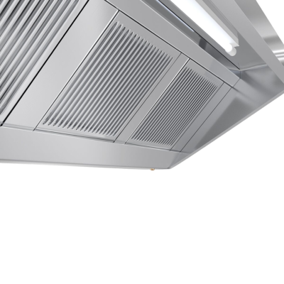 Hotte murale sans moteur 3600x900x450 mm avec éclairage, filtre et robinet de vidange PREMIUM / GOLDINOX