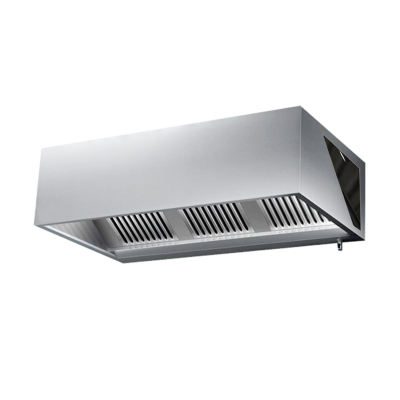 Hotte caisson sans moteur 4700x900x450 mm avec éclairage, filtre et robinet de vidange PREMIUM / GOLDINOX