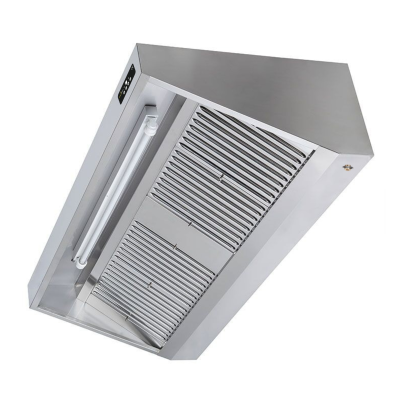 Hotte murale avec moteur 1800x700x450 mm avec variateur, éclairage, filtre et robinet de vidange PREMIUM / GOLDINOX