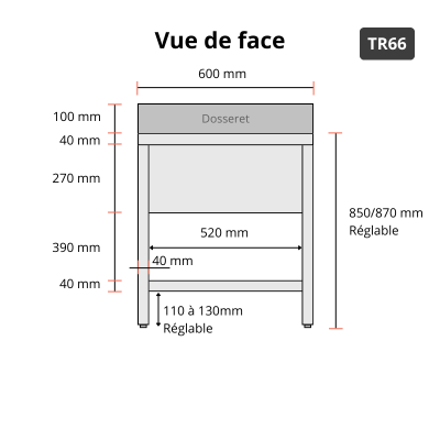 Plonge inox 600x600 avec 1 bac PREMIUM - GOLDINOX Plonge inox 600x600 avec 1 bac PREMIUM - GOLDINOX