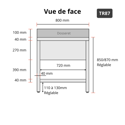 Plonge inox 1 bac - 800 x 700 mm PREMIUM / GOLDINOX Plonge inox 1 bac - 800 x 700 mm PREMIUM / GOLDINOX