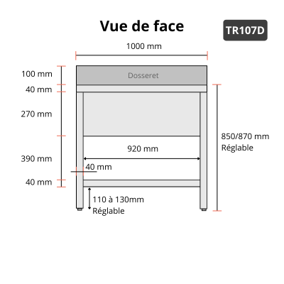 Plonge inox 1 bac - 1000 x 700 mm égouttoir droite PREMIUM / GOLDINOX Plonge inox 1 bac - 1000 x 700 mm égouttoir droite PREMIUM / GOLDINOX