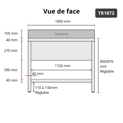 Plonge inox 2 bacs - 1800 x 700 mm égouttoir droite et gauche PREMIUM / GOLDINOX Plonge inox 2 bacs - 1800 x 700 mm égouttoir droite et gauche PREMIUM / GOLDINOX