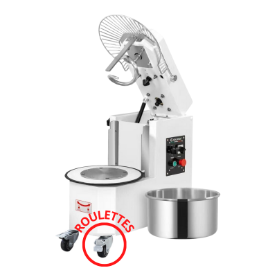Pétrin à pâte 50 Litres sur roulettes 2 vitesses avec tête relevable et cuve extractible PREMIUM - GOLDINOX Pétrin à pâte 50 Litres sur roulettes 2 vitesses avec tête relevable et cuve extractible PREMIUM - GOLDINOX