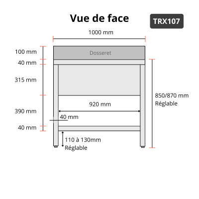 Plonge inox 1 grande cuve - 1000 x 700 mm / GOLDINOX