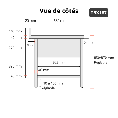 Plonge inox 1 grande cuve - 1600 x 700 mm / GOLDINOX Plonge inox 1 grande cuve - 1600 x 700 mm / GOLDINOX