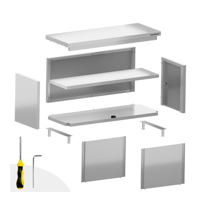 Meuble bas inox 1200 x 600 mm PREMIUM / GOLDINOX