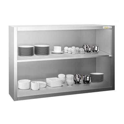 Placard mural inox 1200x400 mm - Hauteur 800 mm avec portes coulissantes PREMIUM - GOLDINOX