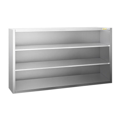 Placard mural inox 1600x400 mm - Hauteur 1000 mm avec portes coulissantes IDEAL - GOLDINOX