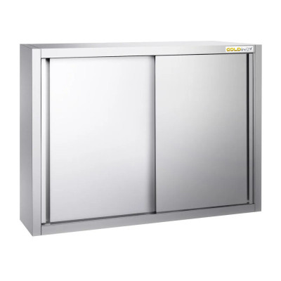 Placard mural inox 1000x400 mm - Hauteur 1000 mm ouvert PREMIUM - GOLDINOX