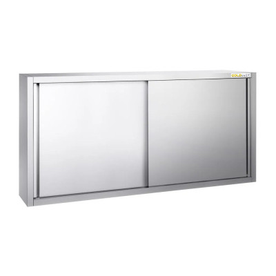 Placard mural inox 2000x400 mm - Hauteur 1000 mm ouvert PREMIUM - GOLDINOX