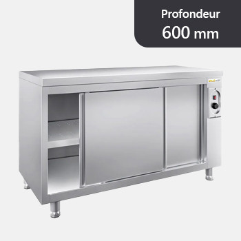 Armoire chauffante avec portes coulissantes profondeur 600 mm